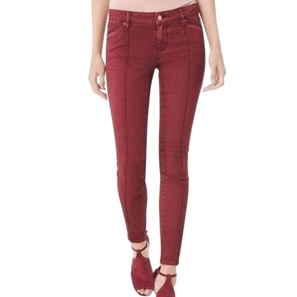 WHBM skimmer zippered ankle jeans size 00P petite‎